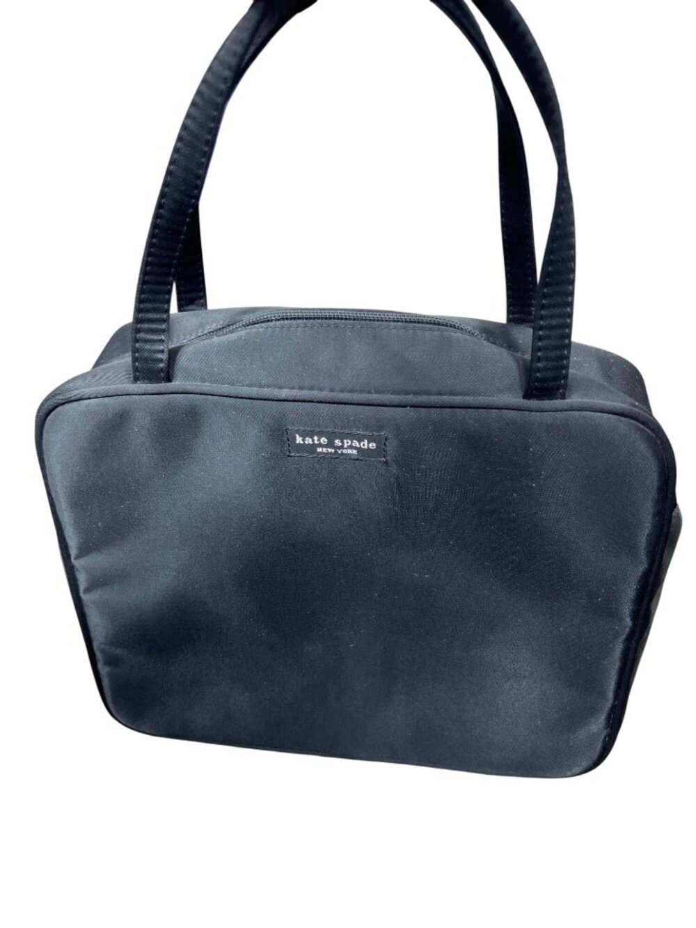 VINTAGE KATE SPADE Double Handle Nylon Bag Black EUC